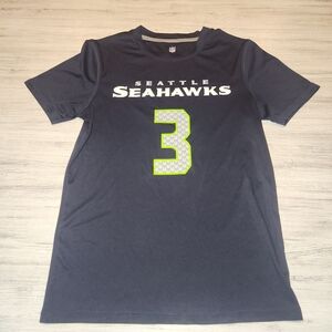 NFL Seattle Seahawks Wilson #3 Shirt Navy Youth Size M 10/12 A3